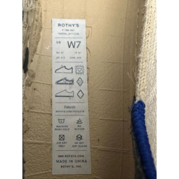 ROTHY’S  The Espadrille Boardwalk Women’s Flats Size: 7 - Picture 7 of 9